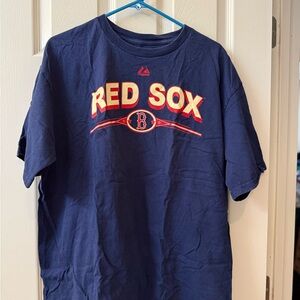 Majestic Blue Red Sox Short Sleeve Tee
